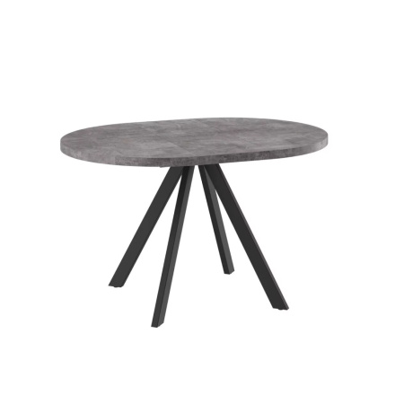 Стол RONDO-90, круглый раздвижной 90(125), ДЫМЧАТАЯ КЕРАМИКА/ЧЕРНЫЙ RONDO 90